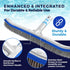 440 18-inch Heavy Duty Pool Brush - Extra-Wide Metal Brush Head with Stainless Steel Wire Bristles & Curved Edges