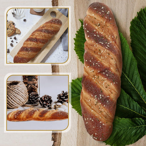 STOBOK Simulated Artificial Bread Prop: Fake French Loaf Adornment for Table Photo, Indoor Decoration Display