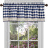 Buffalo Check Valance Window Curtains - 58 Inch Width, 14 Inch Length - Navy Blue & Ivory White Plaid - Light Filtering