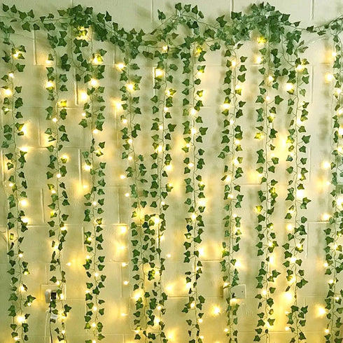 12 Packs Artificial Ivy, 84FT Garland Hanging Plants Fake Vines with 200