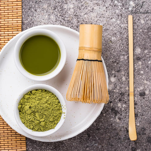 Bamboo Matcha Blender Set, Includes Matcha Whisk and Accessories for Tea Preparation