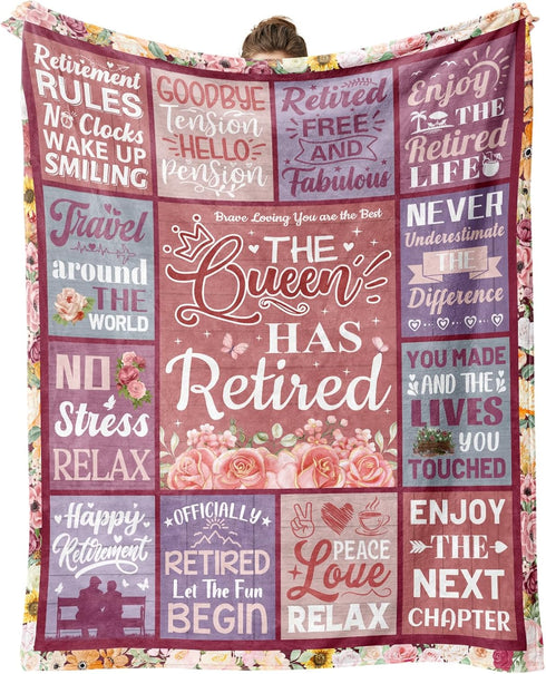 Retirement Gift for Woman, Retirement Gifts for Women 2026, Retired Blanket to