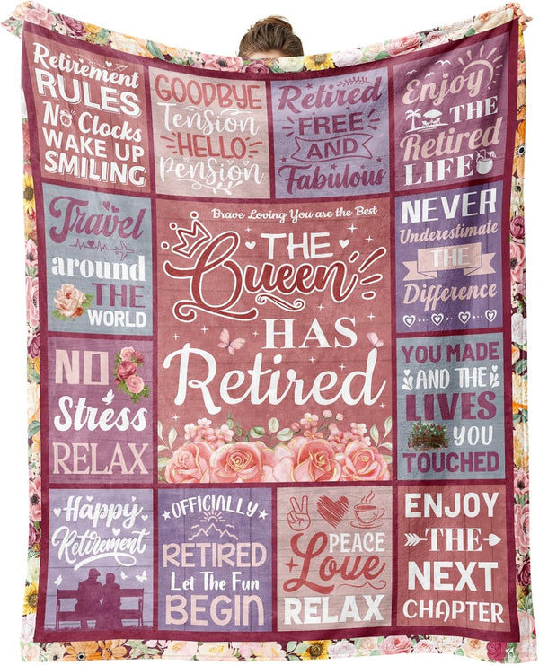 Retirement Gift for Woman, Retirement Gifts for Women 2026, Retired Blanket to