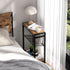 3-Tier Small Side Table for Small Space, Narrow End Table with Magazine Holder,Slim Nightstand, Skinny Snack Couch