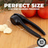 Set Zulay Kitchen Large Premium Garlic Press Rust Proof & Dishwasher Safe, Bigger Bowl Garlic Mincer Tool with Silicone