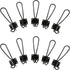 Rustic Entryway Hooks, 10 Pack Black Wall Mounted Vintage Double Coat Hangers with Large Metal Screws