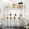 YCIA&DONE Bathroom Organizer Countertop, 2 Tiers Makeup Storage, Skincare Shelf, Perfume Holder for Vanity
