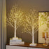 AOLTNRC 2 Pack 144 2FT Lighted Trees for Indoor Decor with Timer, LED White Light up Birch Tree Tabletop Lamp