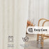 FMFUNCTEX Beige Linen Sheer Curtains for Bedroom, 54 inch Length Natural Flax Blend Draperies, 2 Panels Rod Pocket for
