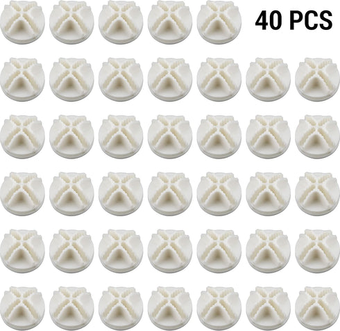 40 Pcs Wire Cube Plastic Connectors Wire Grid Cube Organizer Connectors Replacement Corners for Modular Closet Storage Organizer and Wire Grid Cube Storage Shelving (White)