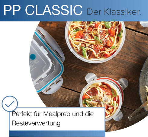 LOCK & LOCK Easy Essentials Food Storage Containers, BPA Free, Rectangle, 37 oz for Pasta, Clear