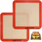 Square Silicone Baking Mats for 9 Inch Cake Pan, 8.5" Non-stick Reusable Silicone Mat for Baking Pan (2 PCS)