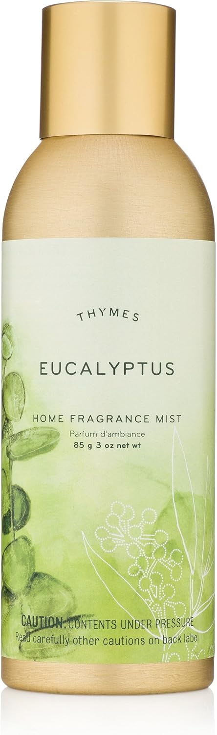Thymes Home Fragrance Mist – Long Lasting Room Air Freshener Spray with Eucalyptus Oil, Italian Lemon, Fir (3 oz)