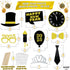 New Years Photo Booth Props, Pack of 20, Real Glitter, New Years Eve Party Supplies 2019