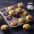 Muffin Cake Pan, 12-Cavity Non-Stick Cupcake Bakeware for Oven Baking (Champagne Gold)