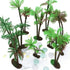 Allazone 42 PCS Coconut Palm Tree Set, 20 PCS Mini Plastic Palm Trees, 22 PCS Shell and Starfish for Cake Decorations
