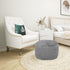 20x20x12 Inches Fur Ottoman Stool Unstuffed Footstool Cover Pouf Foot Rest Round Poof Seat Floor Bean Bag Chair