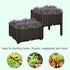 2 Outsunny Piece Raised Garden Bed with Legs, Planter Box Raised Bed to Grow Flowers, Herbs & Vegetables, Brown
