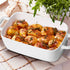 Small Baking Dish, Rectangular Baking Pan with Handles, White Porcelain Casserole Dish for 1 or 2