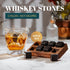Whiskey Stones Gift Set by Royal Reserve - Artisan Crafted Reusable Chilling Rocks for Scotch and Bourbon Gifts