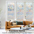 DOWELL Window Privacy Film, Rainbow Decorative Stained Glass Clings, 23.6 x 78.7 inches
