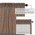 VHC Brands Bingham Star Plaid Valance, Cotton, 16x72 in Black