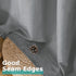 BGment Grey Linen Sheer Curtains, 54 Inch Length, 2 Panels, Grommet Light Filtering Casual Textured Privacy for Living