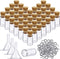 Yungyan 50 Pieces Small Mini Glass Bottles with Cork Stoppers Set, Tiny Cork Bottles with Eye Screws & Funnel for DIY