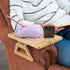 13.75 9.5) Shamrock Home Bamboo Couch Arm Table with Device Holder, Clip On Tray. for TV Dinners, Remotes, Drinks