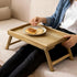 VaeFae Acacia Bed Table Tray, Wooden Breakfast Tray with Folding Legs, Bed Tray for Eating and Laptop, Eating Trays