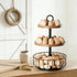 Wolera 3-Tier 360 24+40 Counter Rotating Egg Holder with Egg Capacity - Rustic Farmhouse Kitchen Organizer, Tiered Egg