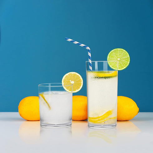 REALWAY Plastic Cups Reusable - Unbreakable Drinking Glasses, BPA Free Dishwasher Safe Drinkware for Kitchen Use