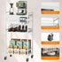 4-Tier 33" Housolution Coffee Bar Cart with Storage, H Coffee Station Cabinet with Pod Drawers for Nespresso Vertuo