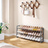 3-Tier Closet FAVOOSTY Expandable Shoe Rack, Adjustable Shoe Shelf Storage Organizer Space Saving Metal Free Standing