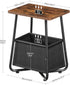 TBZ13BF CHOEZON Small Nursery Side Table with Removable Fabric Basket, Compact End Table for Small Spaces, Space-Saving