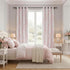 95% 84 Inches Grommet 52 Inch MEETSKY Pink Curtains for Girls Bedroom Blackout Nursery Curtains Long- Leaf Patterned