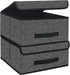 Onlyeasy Foldable Storage Bins with Lid, Pack of Two Storage Box Cube Cubby Basket Closet Organizer with Leather