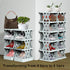 6 Shoe Rack, Tier Shoe Organizer Without Assembly, Foldable Small Shoe Rack Space Saving, Collapsible Shoe Organizer