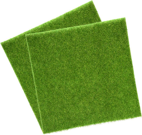 Oumefar Synthetic Artificial Grass Mat, Green Non-Woven Fabric Fake Turf Rug for Pets, 30 * 30cm