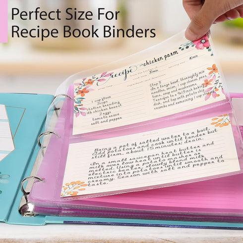 LotFancy Recipe Cards, 4x6 Inch, 60 Count, Double Sided Blank Cardstock, Floral Index Cards