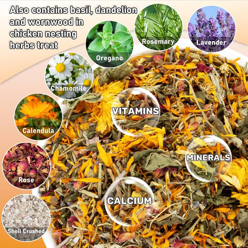 30oz Packed MAQIHAN Chicken Nesting Herbs - Dried Herb for Layer Feed,Coop and Run Insulation,Roosting Bars, Box
