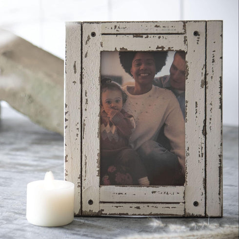 Foreside Home & Garden FFRD06190 White 4X6 Heartland Photo Frame