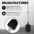 ToiletTree Products Toilet Brush with Lid, Sleek Toilet Bowl Brush and Holder Set