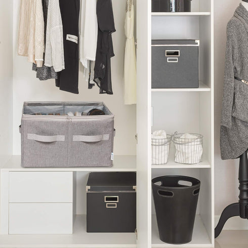 Moteph Shoe Organizer for Closet - Shoe Storage Organizer with Clear Cover & Adjustable Dividers (Grey, Medium - 16