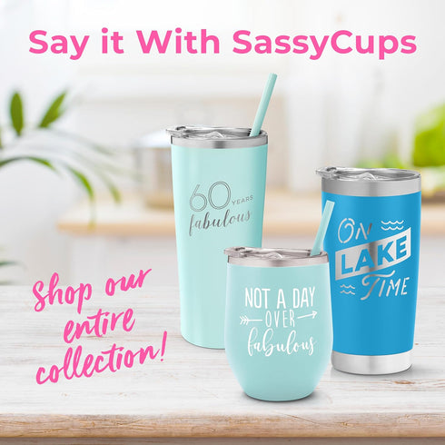 60th Birthday Tumbler - Stainless Steel Cup with Straw and Lid, Insulated Mug for Mom Birthday Party Favors