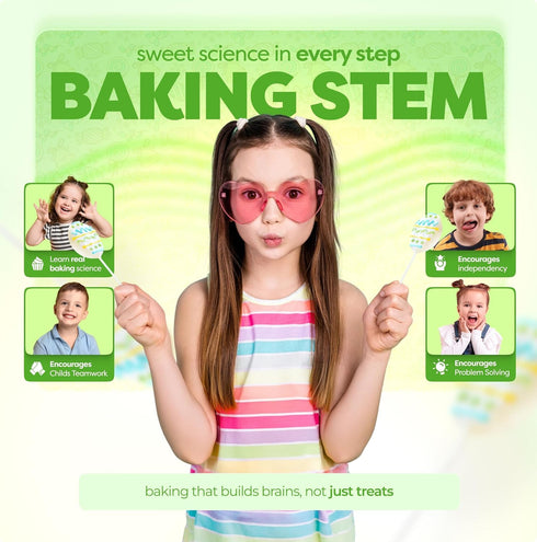 6-12 BAKETIVITY Kids Baking DIY Activity Kit - Egg Shape Vanilla Cake Pops Baking Kit with Pre-Measured Ingredients