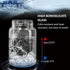 MOLADRI 18 oz/550 ml -4 Pack Clear Glass Storage Canister with Airtight Wooden Lid, Small Overnight Oats Containers