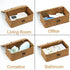 Set of 2 Wicker Basket with Lid, Seagrass Woven Basket for Storage, Decorative Storage Baskets Bins for Organizing Home