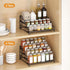 4-Tier-Spice-Rack-Organizer-for-Cabinet, Countertop (Black-2 Pack) RUILALIFE Adjustable Depth Spice Holder Shelf