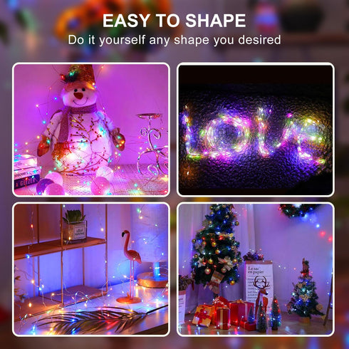 16FT 50 Aogist Fairy Lights with Spool,Ultra-Bright LEDs Battery Operated Copper Wire String Light for Bedroom